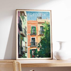Barcelona Poster, Spain Poster, Barcelona Print, Spanish Wall Art, Barcelona Wall Art, Spain Print, Barcelona Decor, Travel Poster