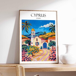 Cyprus Poster, Cyprus Travel Print, Cypriot Travel Gift, Cypriot Travel Art, Travel Gift, Travel Decor