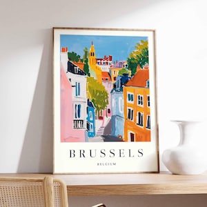 Brussels Poster, Brussels Print, Brussels Wall Art, Brussels Decor, Belgium Poster, Brussels Artwork, Brussels City Poster
