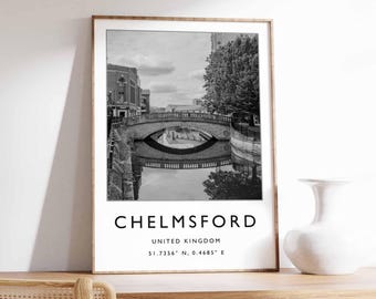 Chelmsford Essex Print: Scenic British Village Wall Art
