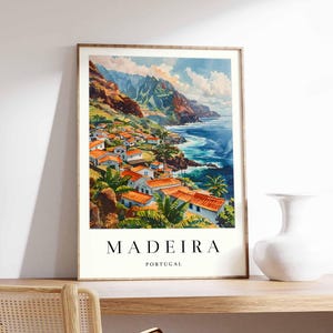 Madeira Portugal Art Print: Coastal Island Landscape