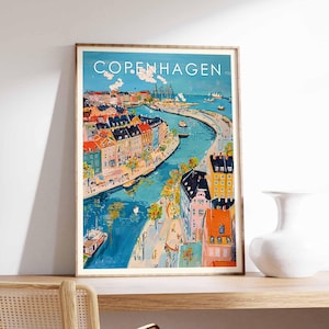 Kopenhagen Poster, Kopenhagen Druck, Kopenhagen Wandkunst, Dänemark Reiseplakat, Kopenhagen Dekor, Kopenhagen Stadtdruck, Kopenhagen Geschenk