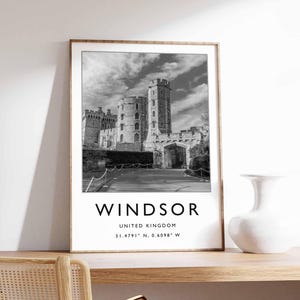 Póster de Windsor, póster de Inglaterra, impresión de Windsor, arte mural de Windsor, decoración de Windsor, impresión del castillo de Windsor, póster del Reino Unido, regalo de Windsor, arte de Windsor