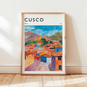 Cusco Poster, Peru Travel Print, Andes Wall Art, Incan Decor, South America Travel Gift, City Print, Cusco Print, Peru Travel Art