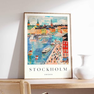 Stockholm Poster, Schweden Druck, Stockholm Wandkunst, Skandinavischer Stadtplan, modernes Stockholm Dekor, minimalistischer Reisedruck