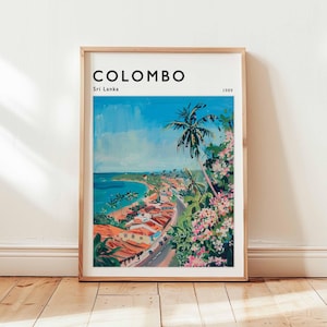 Colombo Poster, Sri Lanka Travel Print, South Asia Wall Art, Galle Face Green Decor, Capital City Gift, Colombo Print, Sri Lanka Travel Art
