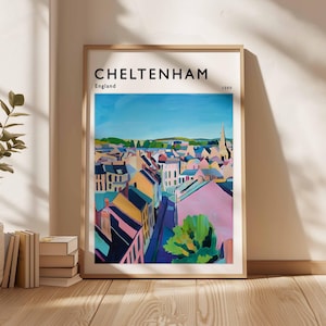 Cheltenham Poster, England Travel Print, British Decor, United Kingdom Travel Poster, Cheltenham Gift, Cheltenham Travel Poster
