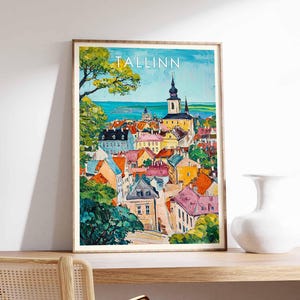 Tallinn Poster, Tallinn Poster, Tallinn Wandkunst, Altstadt Tallinn Poster, Ostsee Reisedruck, Tallinn Stadtplan, Skandinavisches Dekor