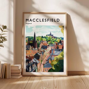 Macclesfield Poster, Macclesfield UK Print, Macclesfield Wall Art, Macclesfield Travel Poster, Macclesfield City Print, Cheshire Poster