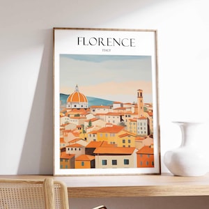 Florence Poster, Florence Travel Print, Italy Wall Art, Italian Travel Print, Tropical Decor, City Print, Florence Travel Poster