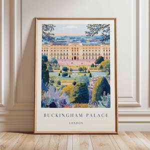 Buckingham Palace Poster, London Travel Poster, Royal Palace Wall Art, Buckingham Print, UK Landmark Poster, British Architecture Art