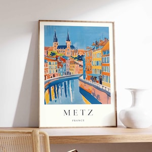 Metz Poster, France Travel Print, Lorraine Wall Art, French City Decor, Metz Cathedral Poster, France Travel Gift, Europe Travel Art