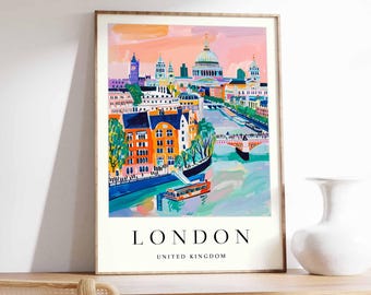 London Travel Poster: Big Ben, Cityscape Wall Art