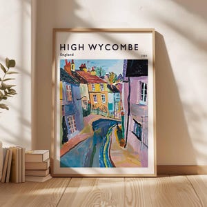 High Wycombe Poster, England Print, UK Wall Art, High Wycombe Travel Poster, British Town Print, High Wycombe Wall Decor, Modern City Poster