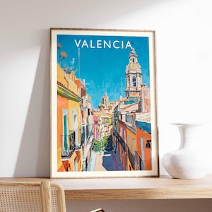 Valencia Poster, Valencia Print, Valencia Wall Art, Valencia Decor, Valencia Art, Valencia City Poster, Valencia Artwork, Spain Wall Art