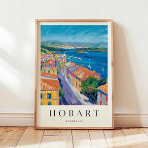 Hobart Poster, Australien Reise Druck, Tasmanien Druck, Australien Wand Kunst, Berg Dekor, Hobart Reise Geschenk, Australien Reise Kunst