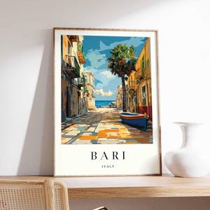 Bari Poster, Italy Wall Art, Bari Print, Italy Poster, Travel Poster, Bari Decor, Bari Italy Print, Italian City Poster, Bari Prints