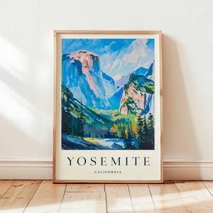 Yosemite National Park Poster: California Travel Art Print