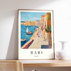 Bari Poster, Italy Wall Art, Bari Print, Italy Poster, Travel Poster, Bari Decor, Bari Italy Print, Italian City Poster, Bari Prints