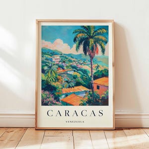 Caracas Poster, Venezuela Travel Print, South America Wall Art, Cityscape Decor, Caracas Travel Decor, Venezuela Travel Art