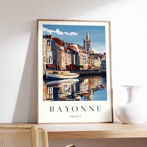 Bayonne Poster, France Wall Art, Bayonne Print, France Poster, Travel Poster, Bayonne Decor, Bayonne France Print