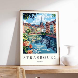 Strasbourg Poster, France Travel Print, French Decor, Europe Travel Poster, European Wall Art, Strasbourg Gift, Strasbourg Travel Poster