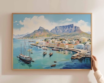 Kapstadt Reiseposter: Südafrika, Tafelberg Kunst