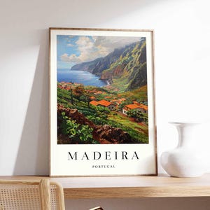Madeira Portugal Poster: Coastal Landscape Art Print