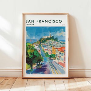 San Francisco Poster, California Travel Print, USA Wall Art, Golden Gate Bridge Decor, San Francisco Travel Gift, California Travel Art