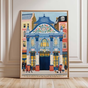 Leadenhall Market Poster, London Travel Poster, Leadenhall Wall Art, Historic London Market Print, UK City Poster, London Heritage Art