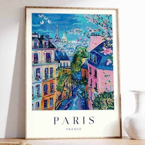 Póster de París, Impresión de viaje a París, Arte mural de Francia, Impresión de viaje a Francia, Decoración europea, Impresión de ciudad, Regalo de París, Póster de viaje a París