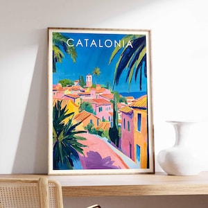 Catalonia Poster, Catalonia Print, Catalonia Wall Art, Spain Travel Poster, Catalonia Landscape Print, Catalonia Decor, Spanish Wall Art