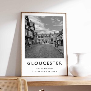 Gloucester Poster, UK Print, Gloucester Water Art, Gloucester Print, Scenic Gloucester Poster, Gloucester Wall Art, Gloucester Decor