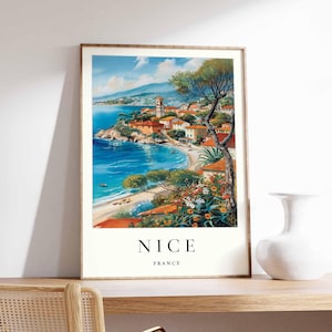 Nice Poster, France Poster, Nice Wall Art, Nice Prints, Nice Decor, France Wall Art, Nice Print, Nice Art Print, Nice City Poster