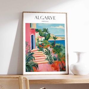 Algarve Poster, Portugal Wall Art, Algarve Beach Print, Coastal Landscape Poster, Algarve Travel Prints, Portugal Wall Decor