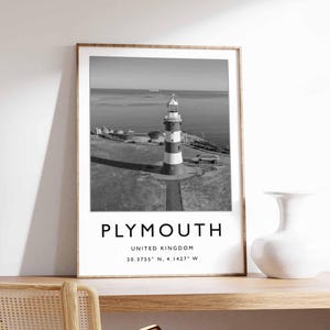 Plymouth Poster, England Print, Plymouth Wall Art, Plymouth Decor, Plymouth Photography, England Art Print, Plymouth Coastline