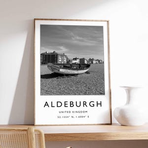 Aldeburgh Poster, UK Print, Aldeburgh Print, Coastal Wall Art, Aldeburgh Decor, UK Seaside Poster, Aldeburgh Print, Aldeburgh Art
