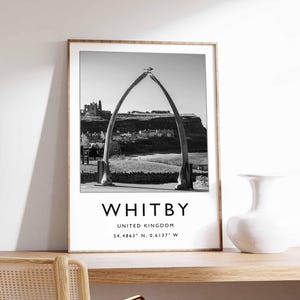 Whitby Poster, England Poster, Whitby Print, Whitby Wall Art, Whitby Decor, Whitby Gift, Whitby Beach Print, Whitby Art, UK Poster