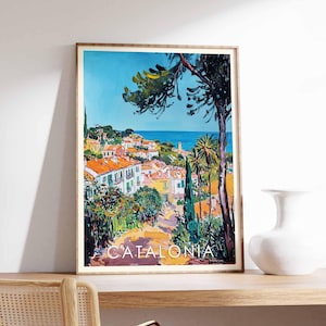 Catalonia Poster, Catalonia Print, Catalonia Wall Art, Spain Travel Poster, Catalonia Landscape Print, Catalonia Decor, Spanish Wall Art