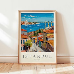 Istanbul Poster, Turkey Travel Print, Bosphorus Wall Art, Hagia Sophia Decor, Europe Travel Gift, Istanbul Travel Decor, Turkey Travel Art