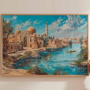 Baghdad Poster, Iraq Travel Print, Iraqi Wall Art, Middle East Decor, Baghdad Art Print, Baghdad Travel Gift, Asia Travel Art