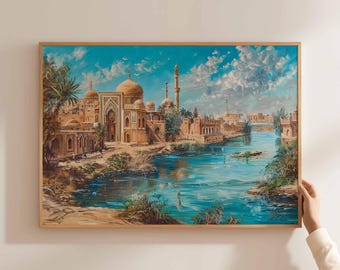 Baghdad Iraq Poster: Middle East Travel Art Print