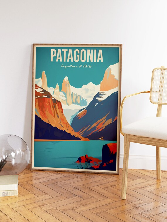 Patagonia Travel Poster: Vintage Argentina Wall Art - Etsy