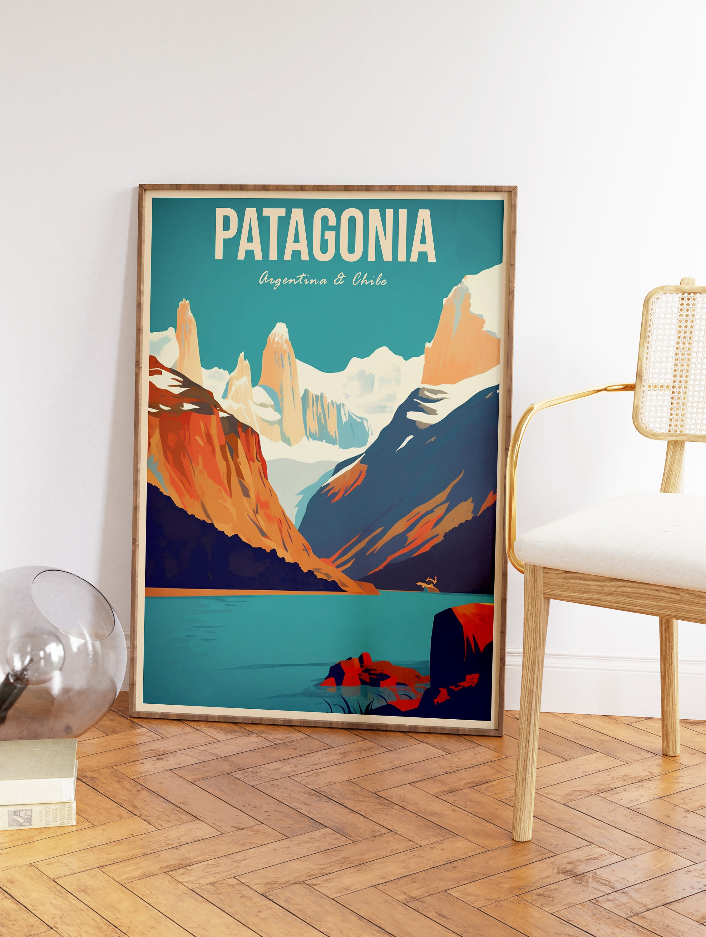 Patagonia Travel Poster: Vintage Argentina Wall Art - Etsy