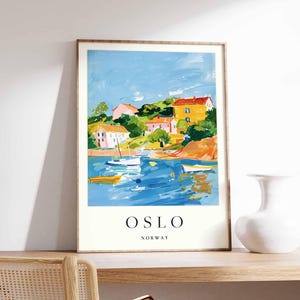 Oslo Poster, Norwegen Druck, Oslo Wandkunst, Oslo Stadt Karte Dekor, Minimalistisches Oslo Plakat, Skandinavische Skyline Druck, Oslo Reisewandkunst