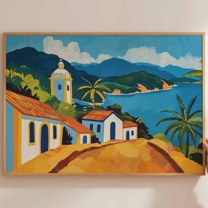 Brazil Poster, South America Travel Print, Brazilian Wall Art, Latin America Decor, Brazil Landscape Print, Brazil Tropical Art Decor