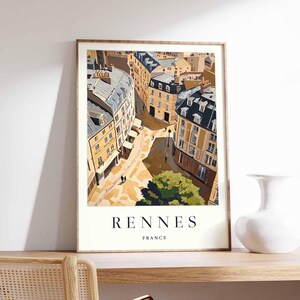 Rennes Poster, Rennes Travel Print, French Travel Poster, French Gift, European City Print, Rennes Art, Rennes Gift, France Travel Poster