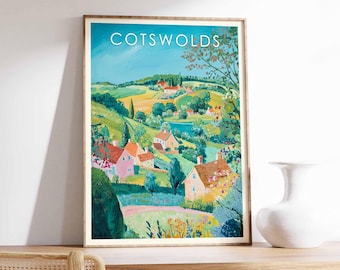 コッツウォルズ水車小屋の水彩画：素朴なイギリスの田園風景 - Etsy 日本