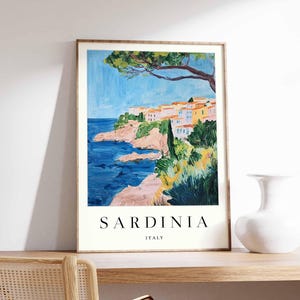 Sardinia Poster, Italy Poster, Sardinia Wall Art, Italian Print, Sardinia Print, Sardinia Decor, Italy Wall Art, Mediterranean Print