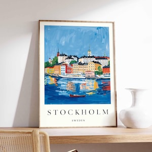 Stockholm Poster, Schweden Druck, Stockholm Wandkunst, Skandinavischer Stadtplan, modernes Stockholm Dekor, minimalistischer Reisedruck